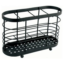 Tesco Stainless Steel Cutlery Drainer Black