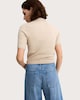 image 3 of F&F Button Up Short Sleeved Cardigan in Stone