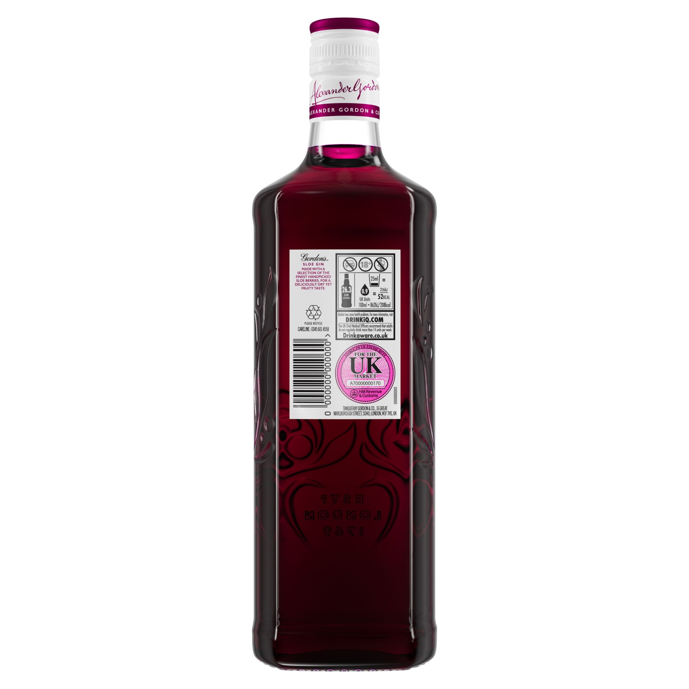 Gordon's Sloe Gin Bottle 26% Vol 70Cl - Tesco Groceries