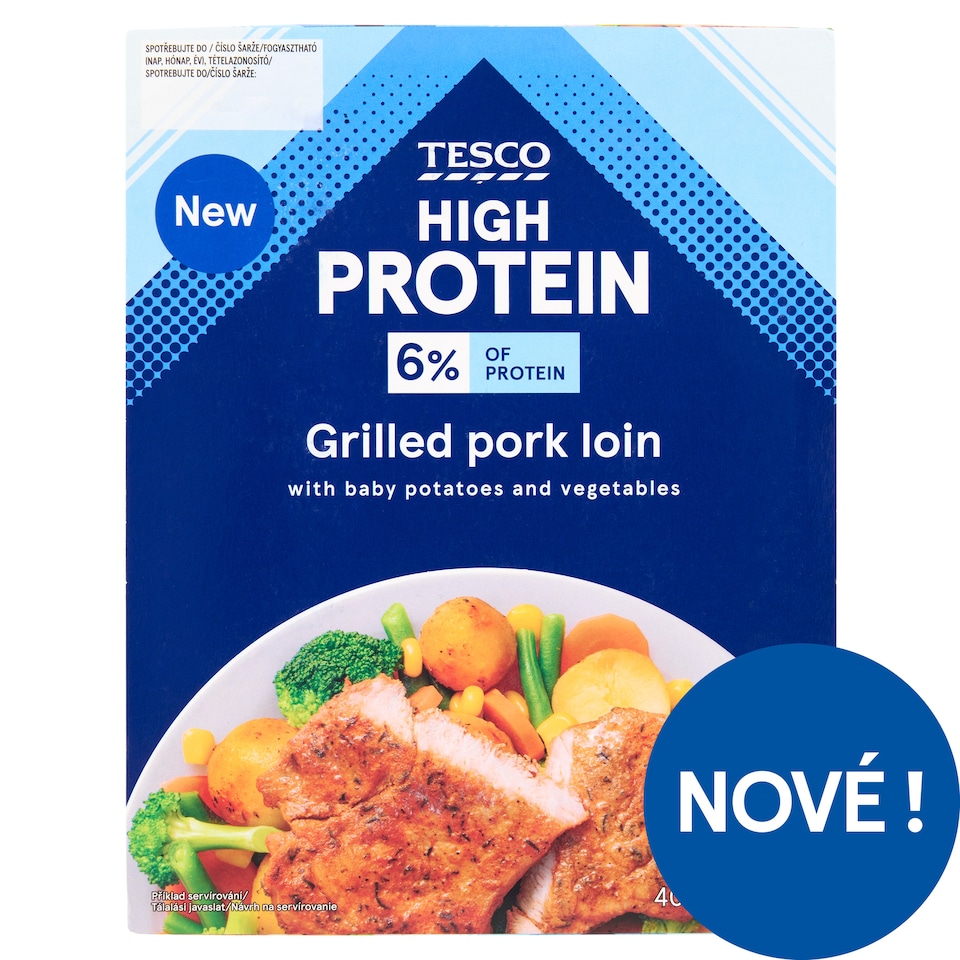 Tesco High Protein Grilled Pork Loin with Baby Potatoes and Vegetables 400g