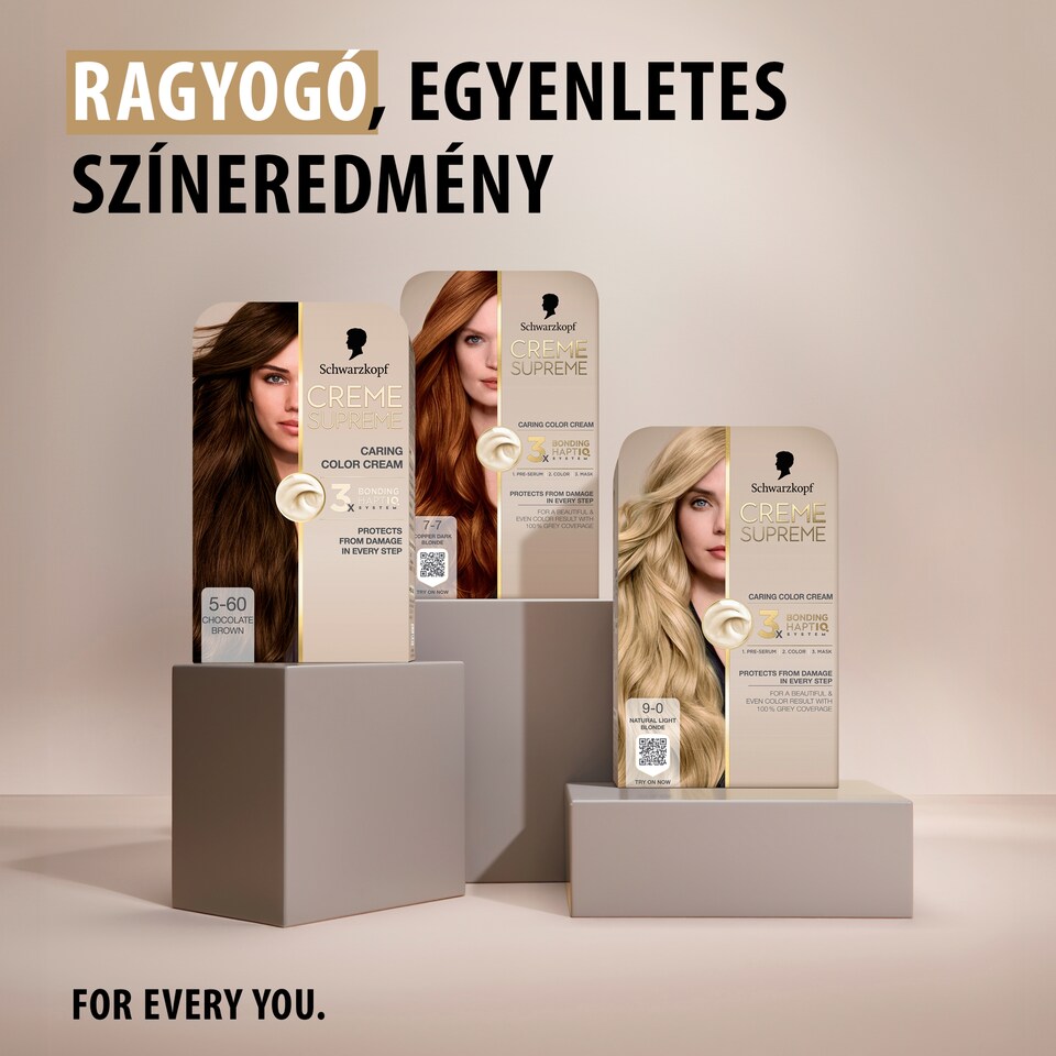 Schwarzkopf Creme Supreme tartós hajfesték 5-60 világos csokoládébarna  1. kép