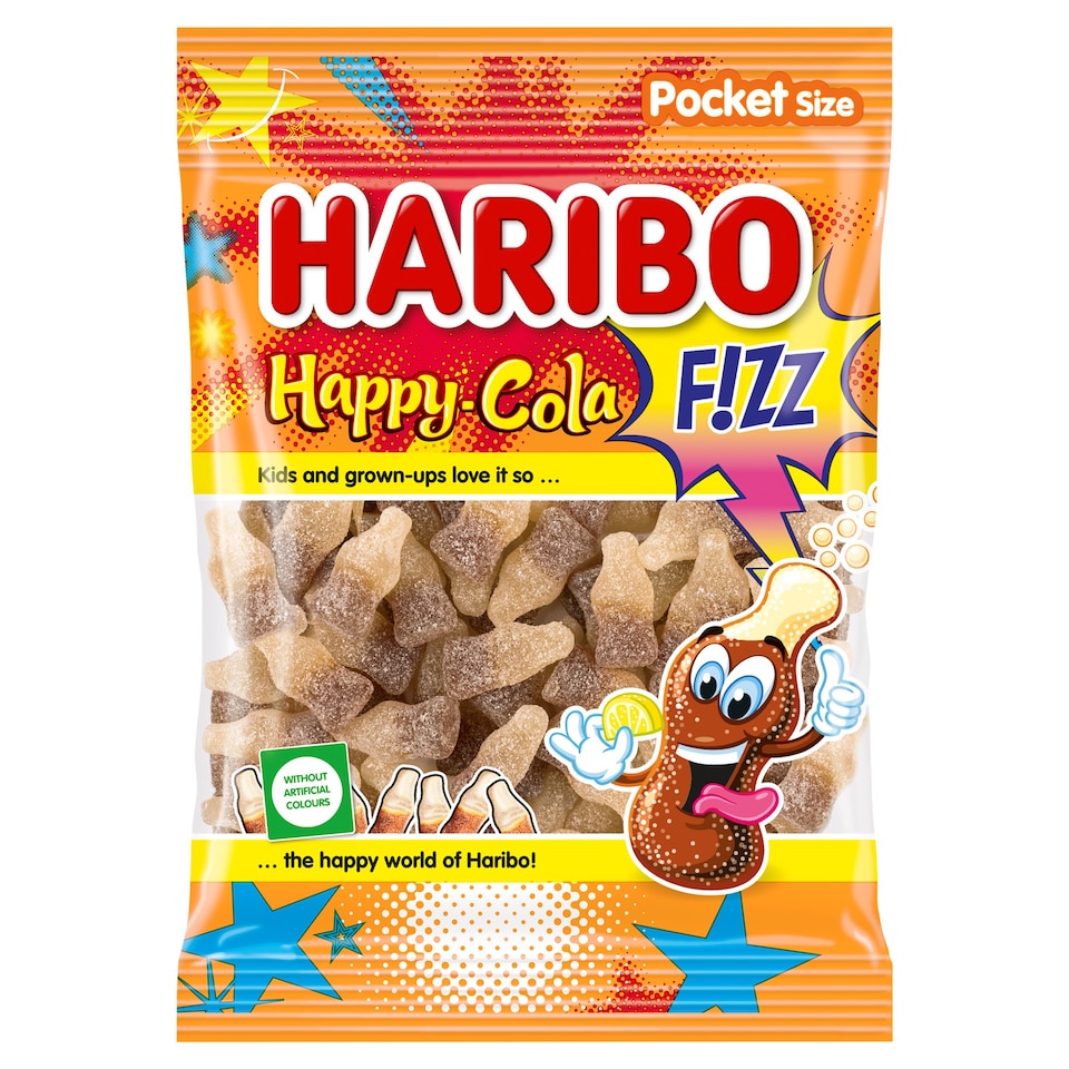 Haribo Happy-Cola Fizz želé s kolovou příchutí 80g