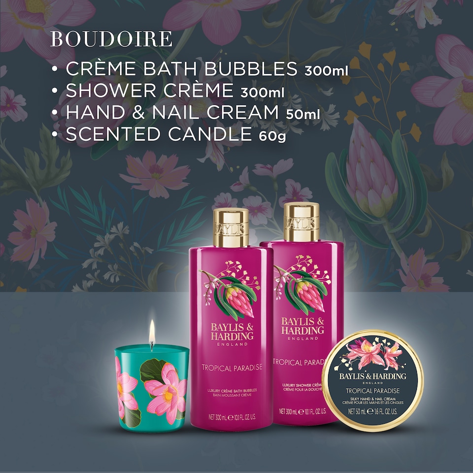 image 1 of Baylis & Harding Boudoire Luxury Candlelit Bathing Gift Set