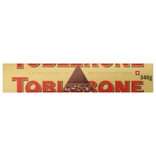 TOBLERONE MILK CHOCOLATE WITH HONEY & ALMOND NOUGAT 340g