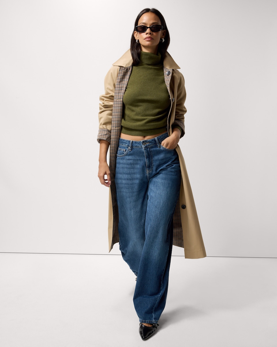 image 1 of F&F Roll Neck Jumper in Olive