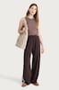 image 2 of F&F Cotton Rich Ribbed Racerback Vest in Mink