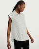 image 2 of F&F Geometric Print Sleeveless Blouse in Ivory
