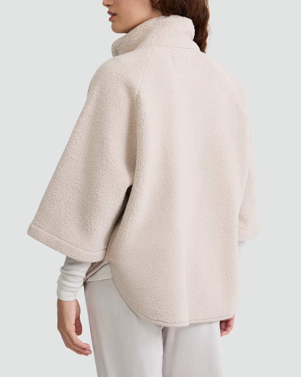 image 1 of F&F Fleece Textured High Neck Pyjama Cape in Grey