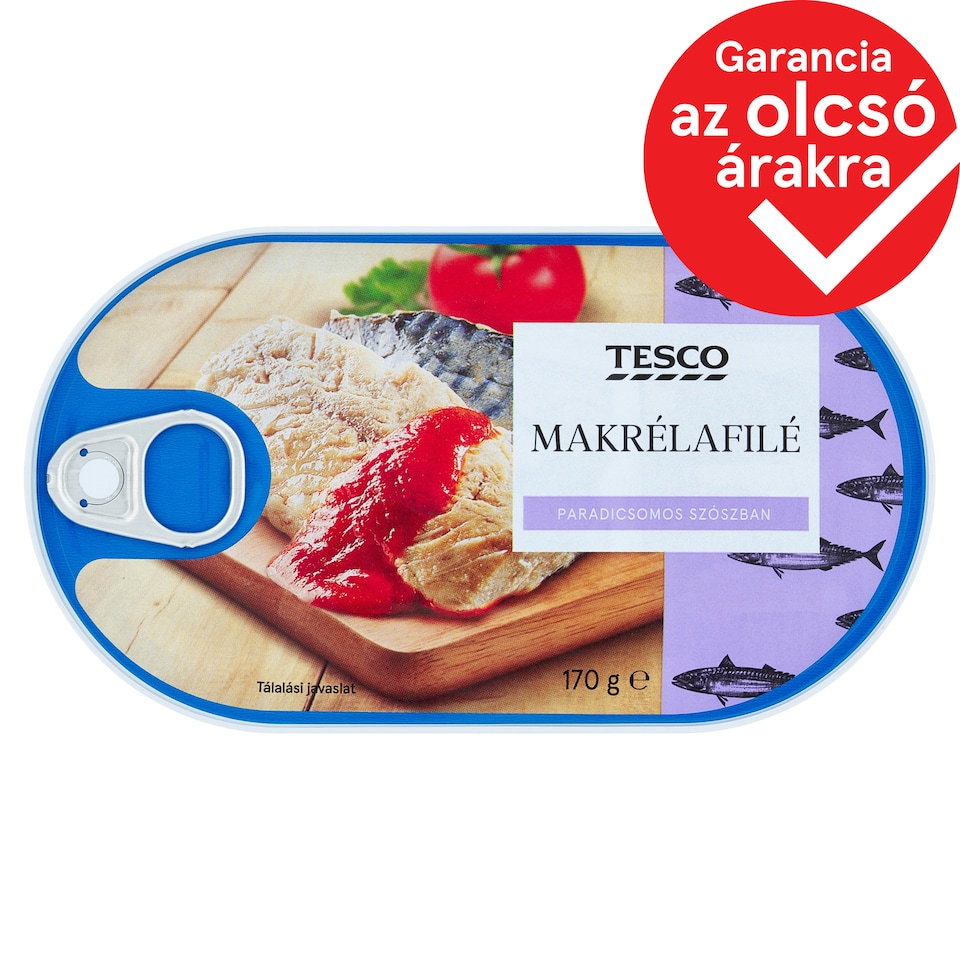 Tesco makrélafilé paradicsomos szószban 170 g