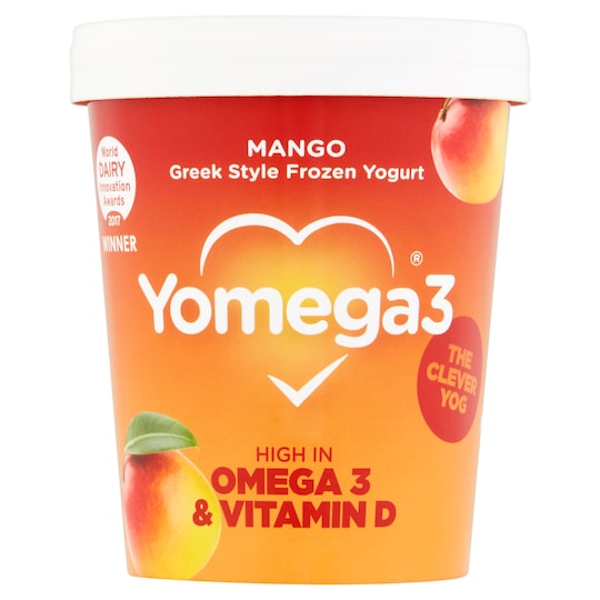 Yomega 3 Mango Flavred Greek Stye Frozen Yoghurt 500 Ml
