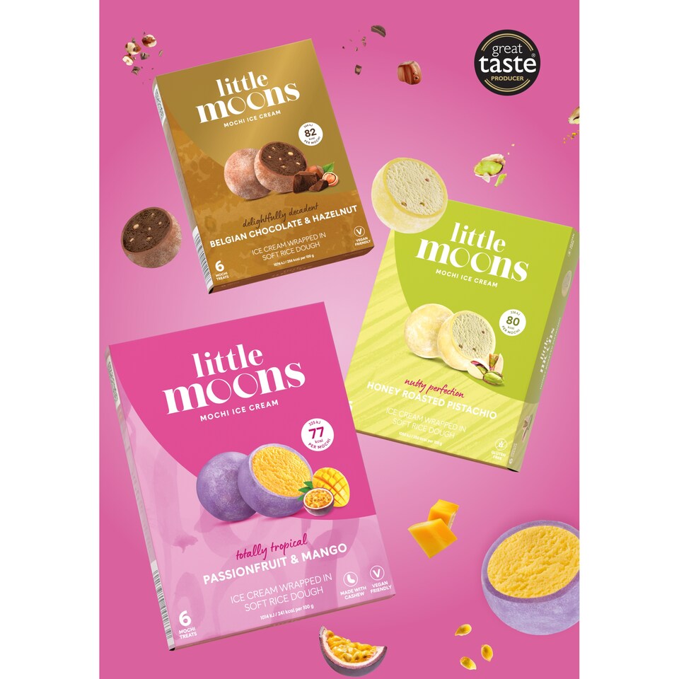 image 1 of Little Moons Golden Blond Chocolate Ice Cream 6X32g