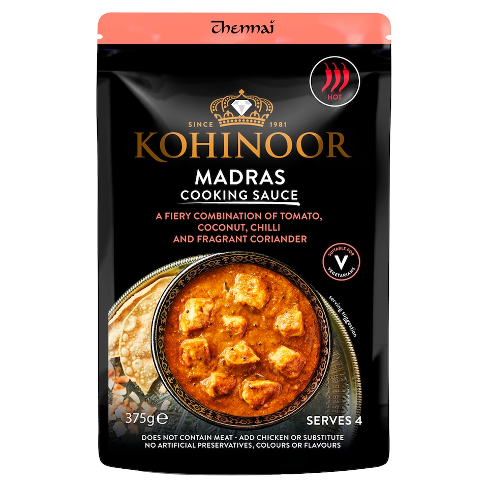 Kohinoor Madras Curry Cook-In Sauce 375G