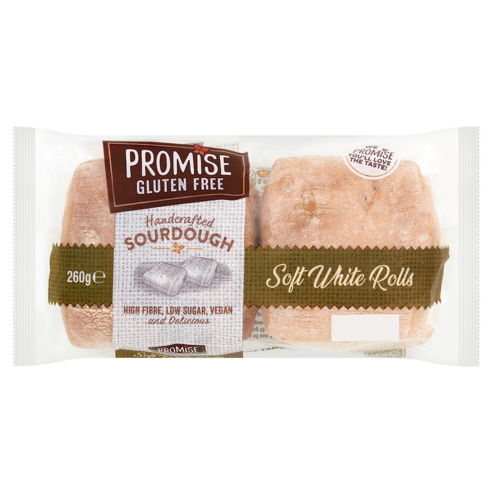 Promise Gluten Free Sourdough soft White rolls 260g