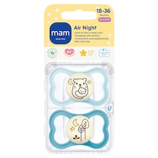 MAM AIR NIGHT 18-36M SOOTHER 2 Pack