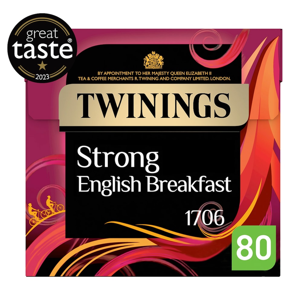 Twinings Strong English Breakfast Tea Bags 80 Pack 250g
