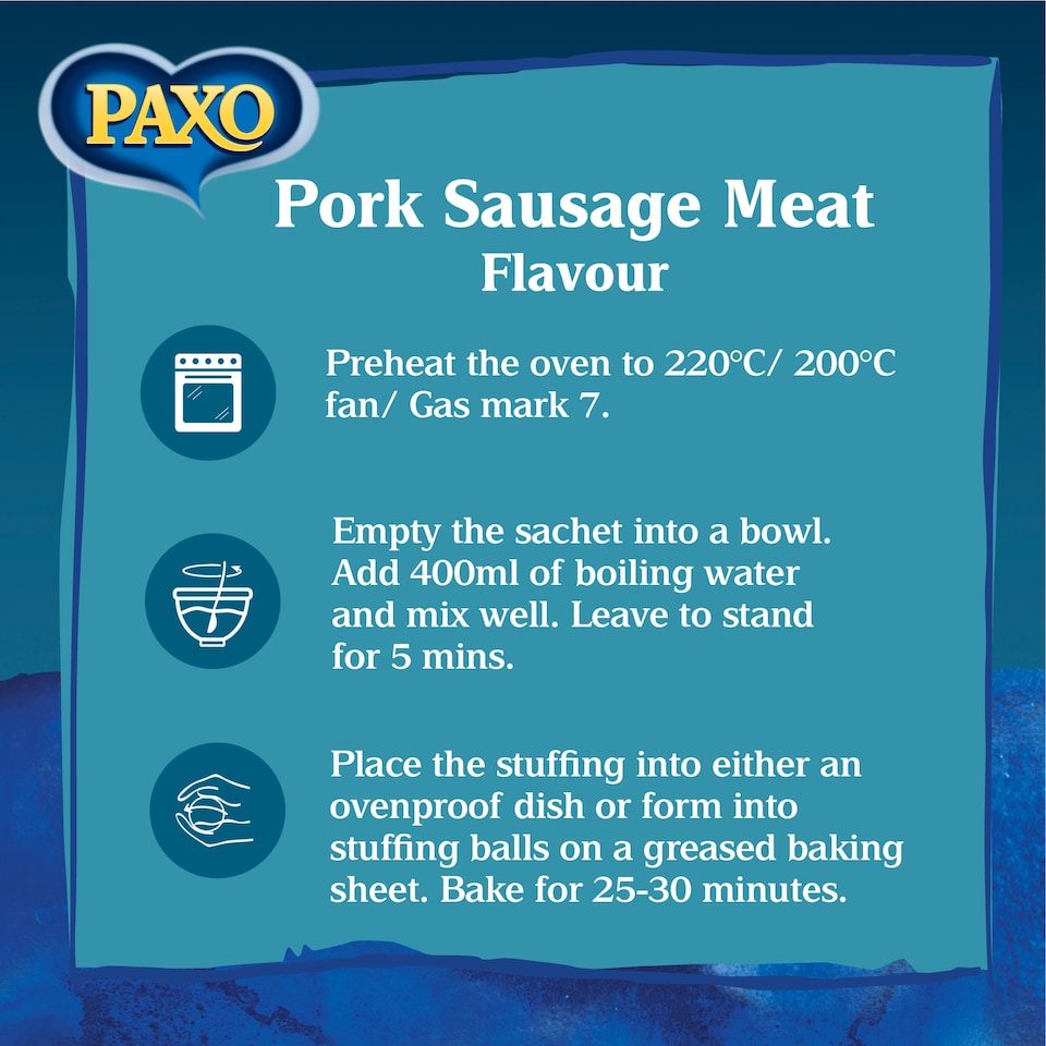 image 1 of Paxo Pork Sausages Meat Flavour Stuffing Mix 170G