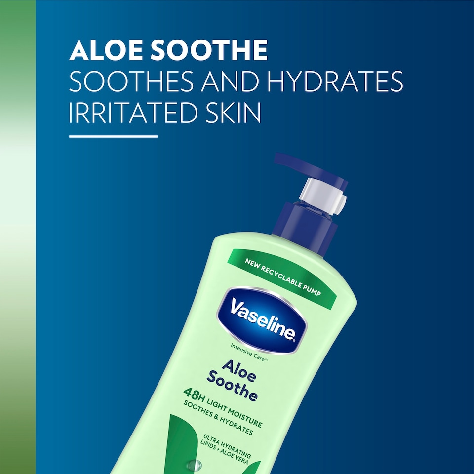 image 1 of  Vaseline Body Lotion Aloe Soothe Ultra Hydrating Lipids + Aloe vera 600ml