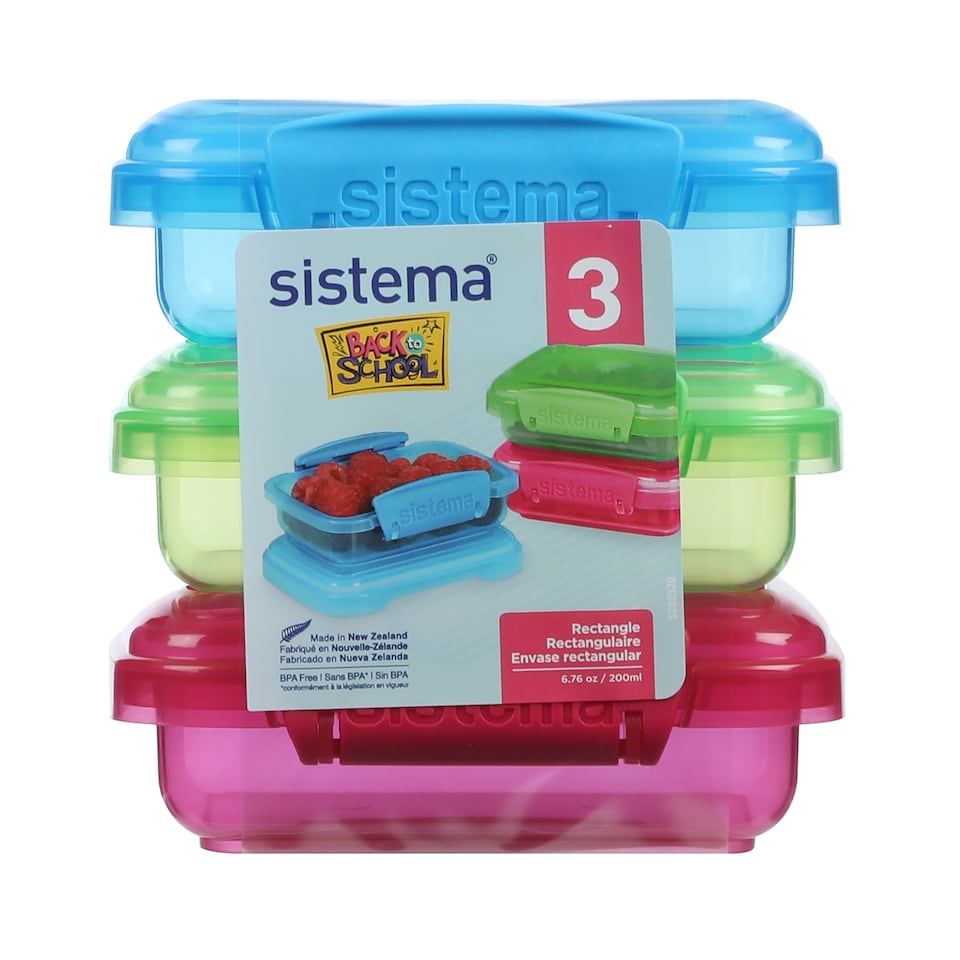 Sistema Rectangular Lunch Boxes 3 Pack