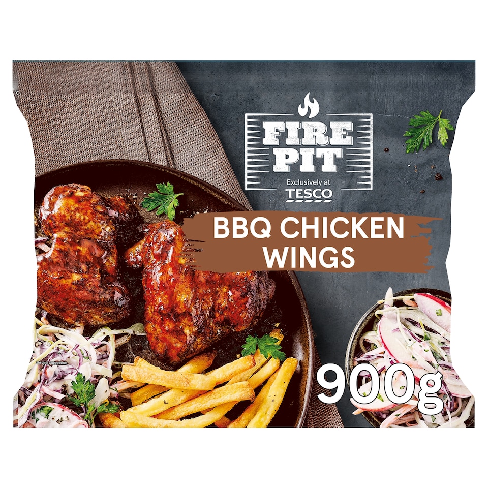 image 1 of Tesco Fire Pit BBQ Chicken Wings 900g