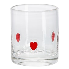F&F Home Heart Infused Glass Tumbler
