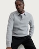 image 1 of F&F Knitted Long Sleeved Polo Neck Jumper in Grey