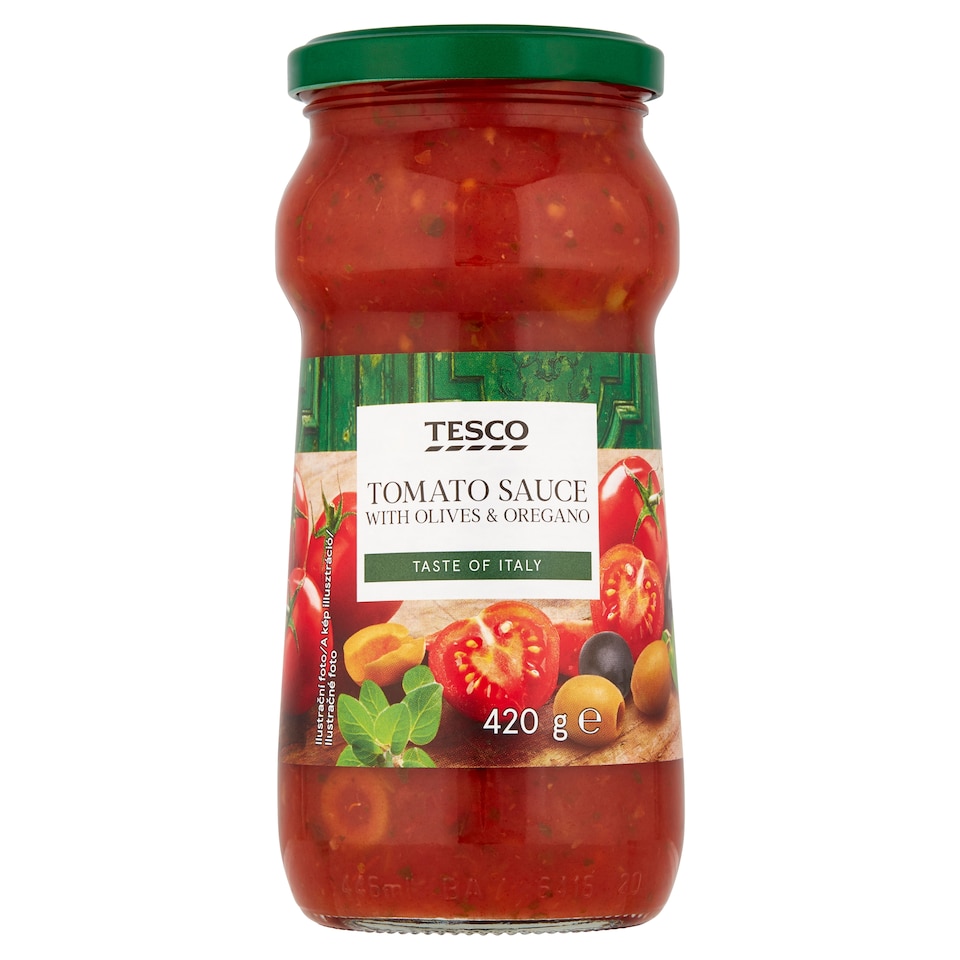 Tesco Rajčatová omáčka s olivami a oreganem 420g