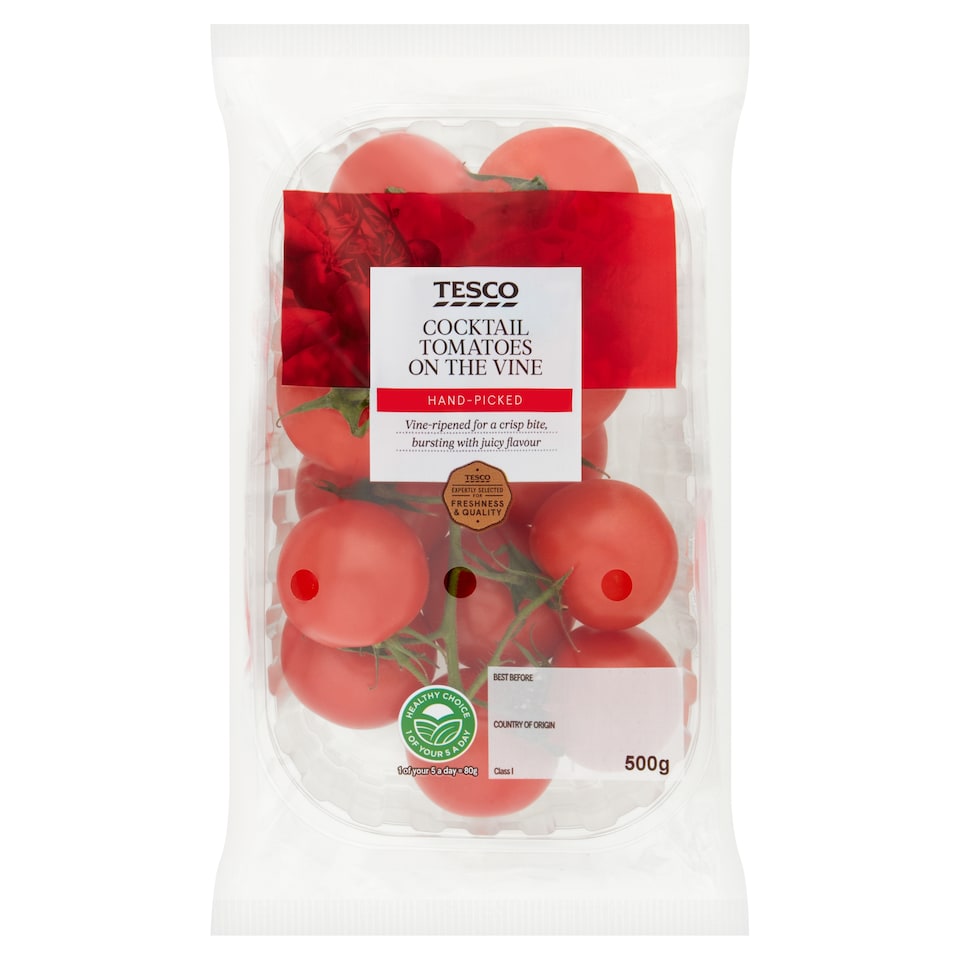 image 1 of Tesco Cocktail Tomatoes On The Vine 500G