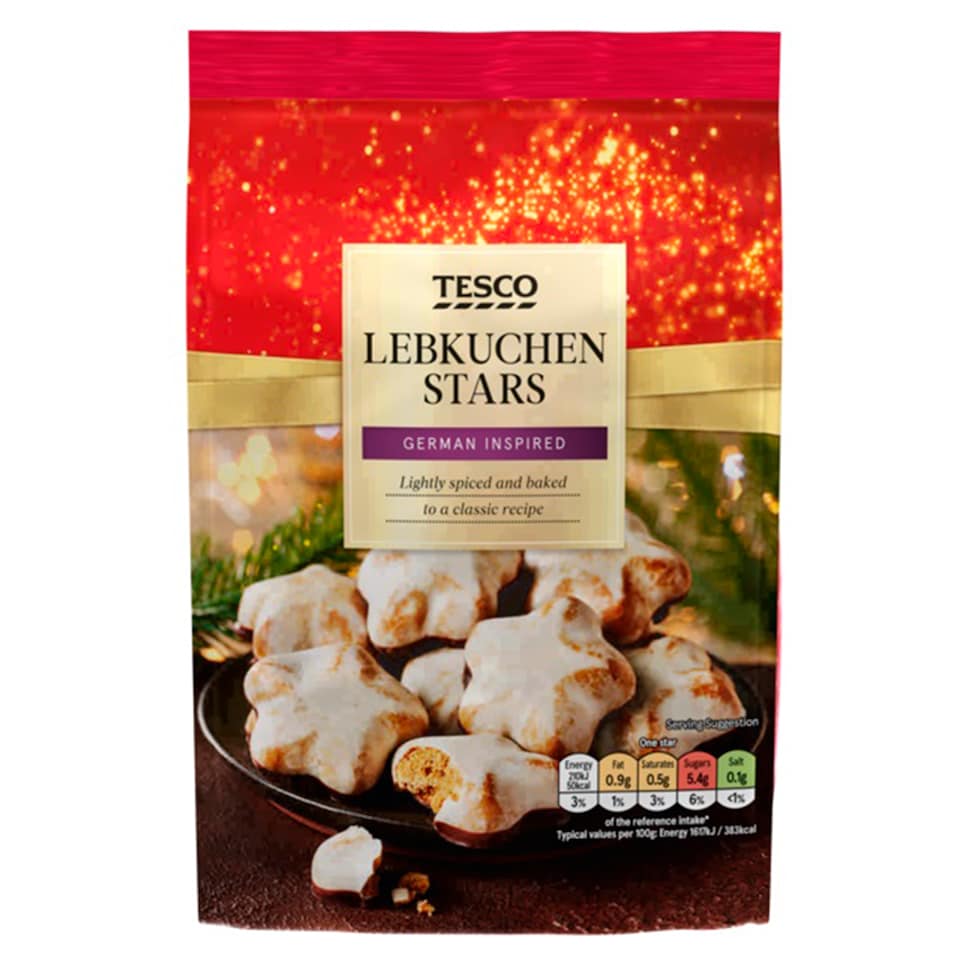 Tesco Lebkuchen Iced Stars 250G