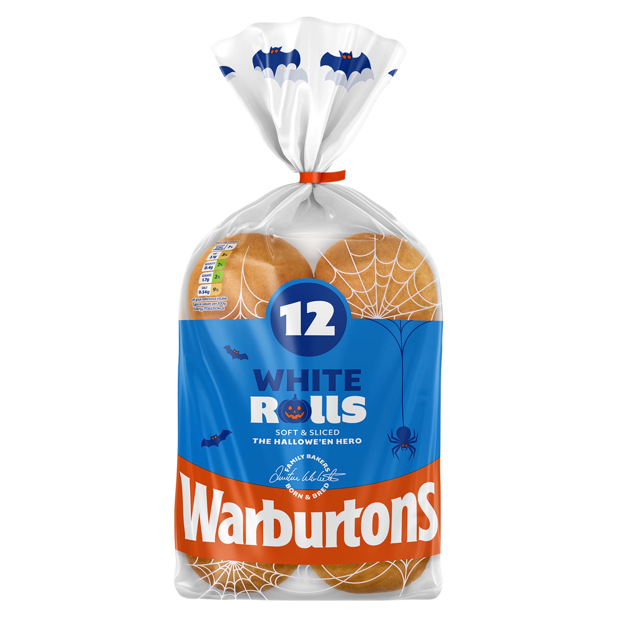 Warburtons Soft White Sandwich Rolls 12 Pack