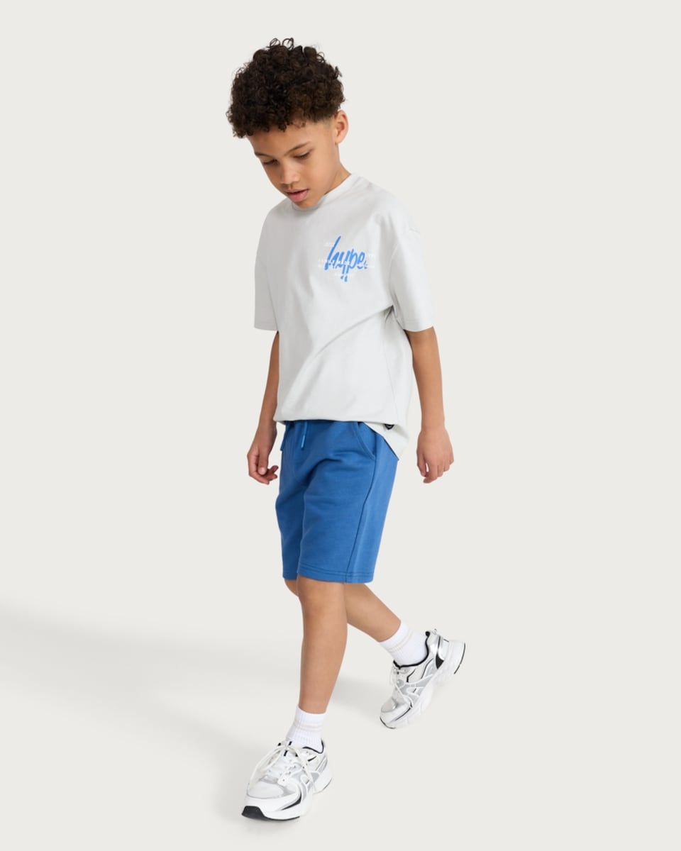 image 1 of F&F Boys Cotton Rich Drawstring Shorts in Blue