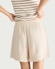 image 3 of F&F Linen Rich Shorts in Beige