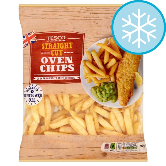 Tesco Straight Cut Oven Chips 900G Tesco Groceries