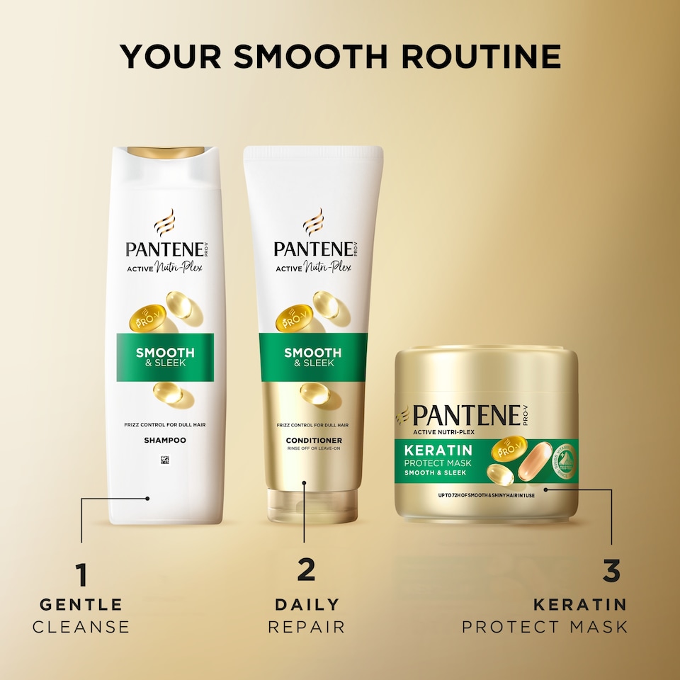 image 1 of Pantene Active Nutri- Plex Smooth & Sleek Shampoo 500ML