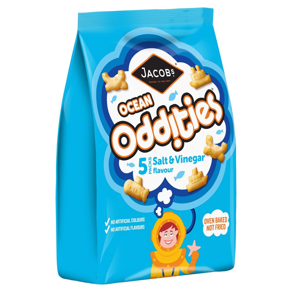 Jacobs Oddities Salt & Vinegar Snacks 5 x 25 g