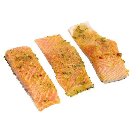Salmon Darnes Wt garlic & Herb Marinade Tesco Groceries