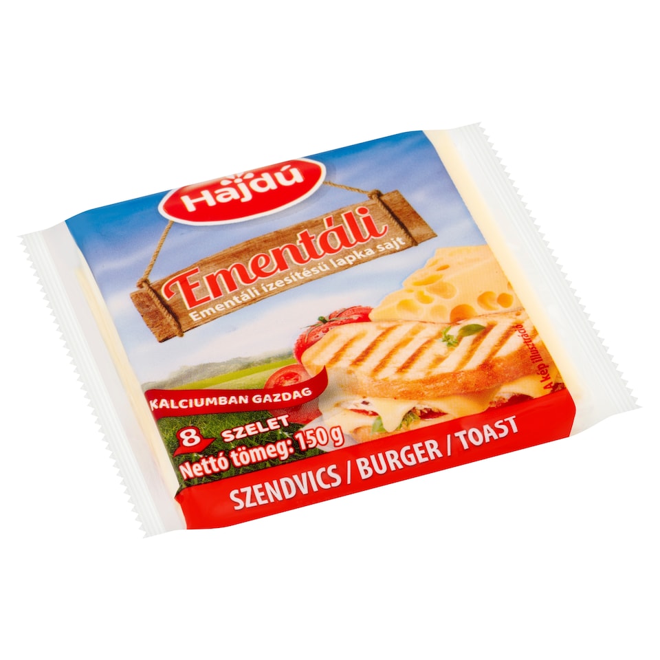 Hajdú ementáli ízesítésű lapka sajt 8 db 150 g