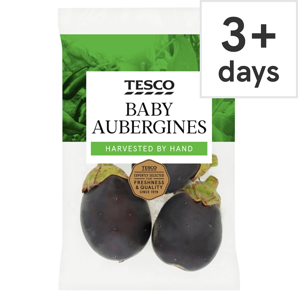 Tesco Baby Aubergines 350G