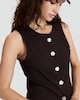 image 3 of F&F Crinkle Textured Button Front Sleeveless Co-ord Top in Brown