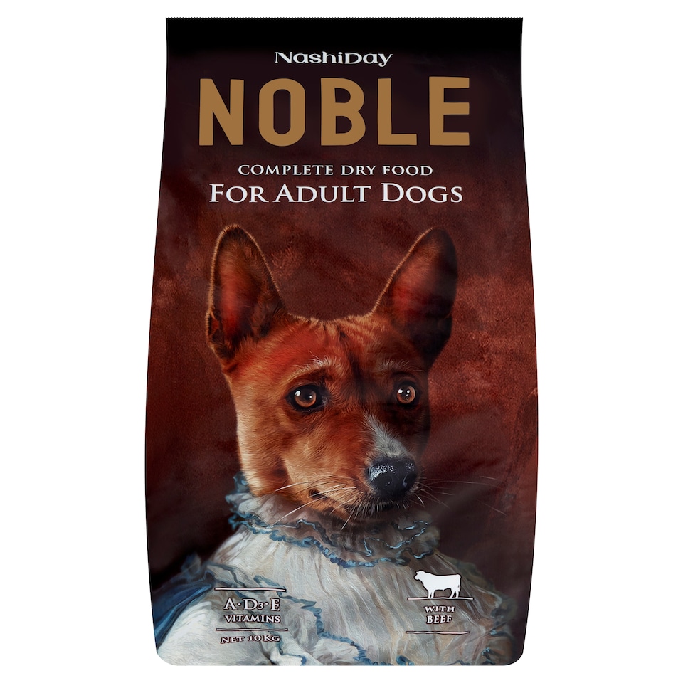 NashiDay Noble Complete Dry Pet Food for Adult Dogs with Beef 10 kg