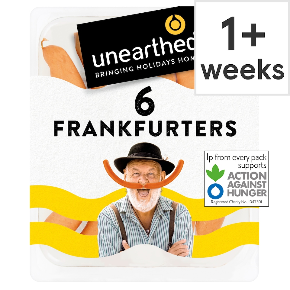 Unearthed Bavarian 6 Frankfurters 300g