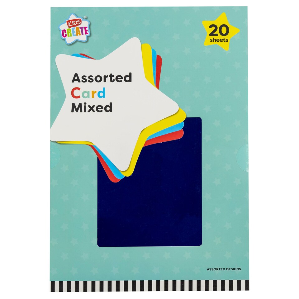 KIDS CREATE MIXED CARD A4 (20 PACK)