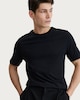image 1 of F&F Pure Cotton Short Sleeved Slim Fit T-Shirt in Black