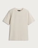 image 4 of F&F Pure Cotton Heavyweight Crew Neck T-Shirt in Cream
