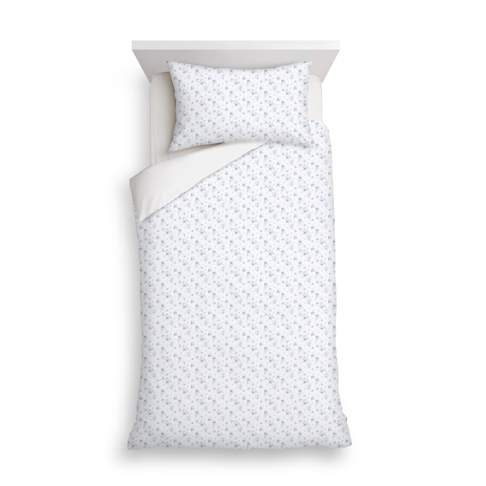 F&F Home Nordic Ditsy Floral Crinkle Duvet Cover Set Single