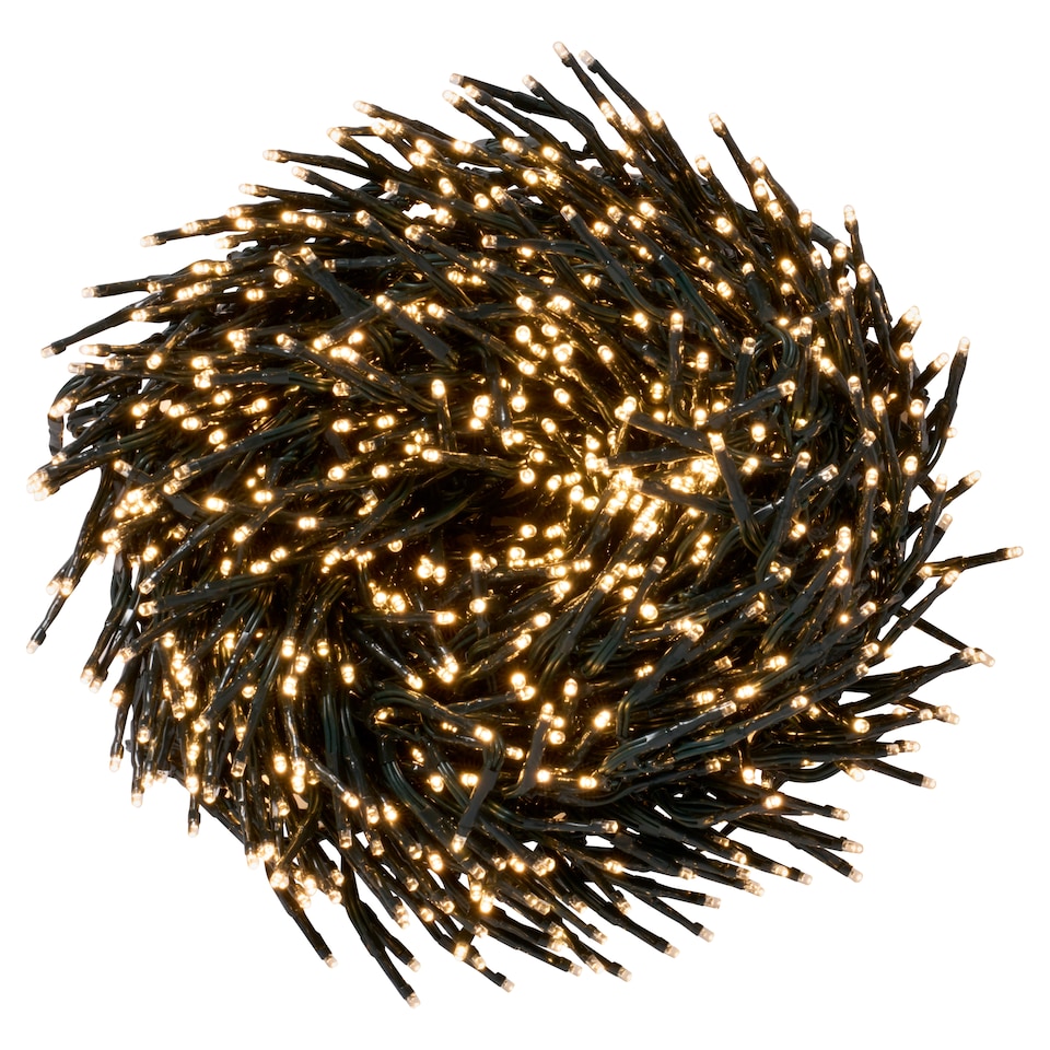image 1 of Tesco 1152 Cluster Bright White LED Christmas Lights