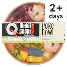 Oishii Sushi Ready to Eat Tropical Prawn Poke Bowl 300g