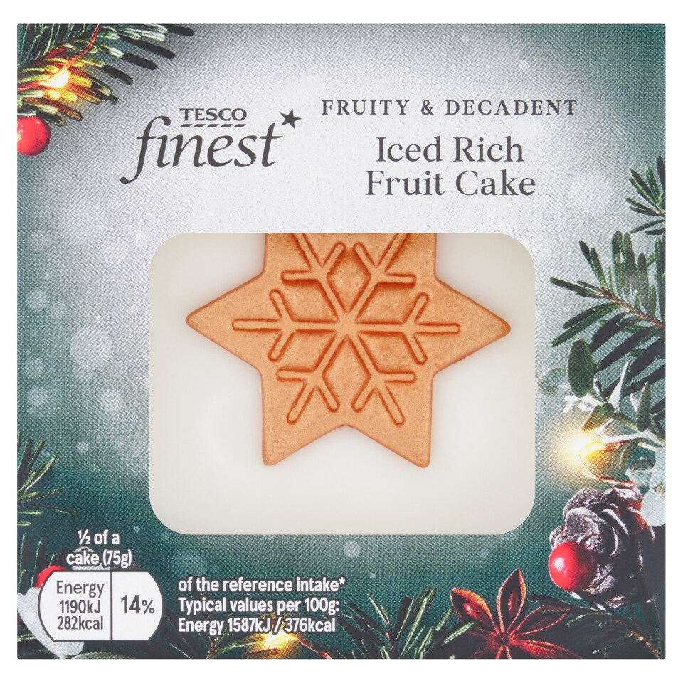 Tesco Finest Iced Rich Fruit Cake 150G