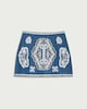 image 4 of F&F Pure Cotton Embroidered Mini Skirt in Blue