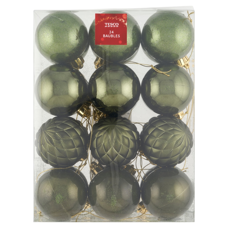 Tesco Zelené ozdoby 24 ks