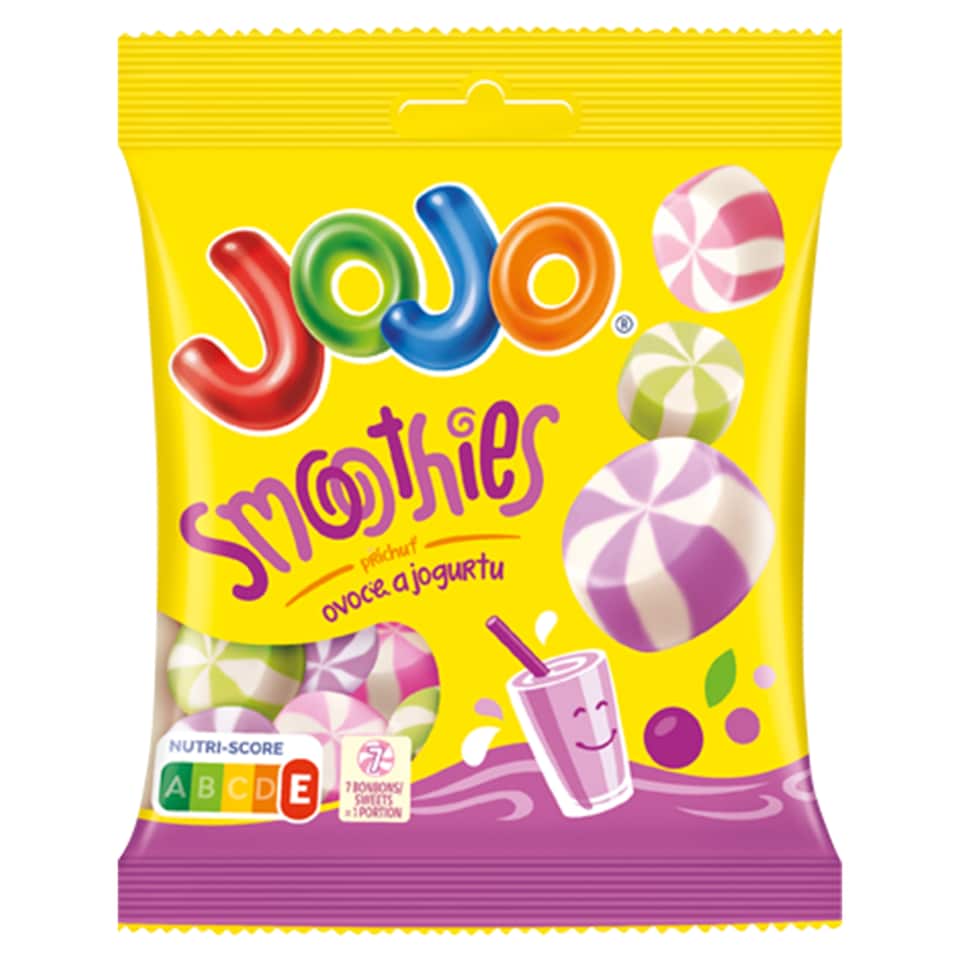 JOJO Smoothies Jelly Candies with Yogurt-Fruit Flavors 80g